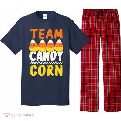 Team Candy Corn Funny Halloween Scary Lazy Costume Pajama Set