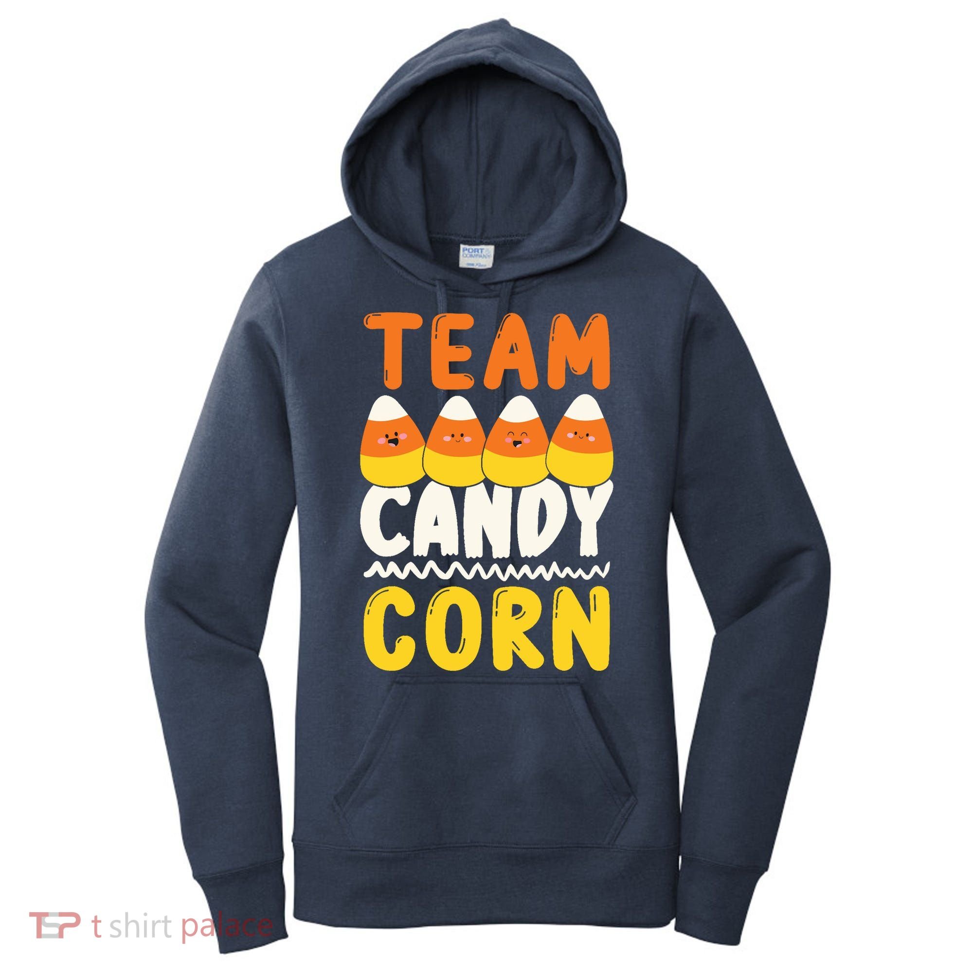 Team Candy Corn Funny Halloween Scary Lazy Costume Women's Hoodie
