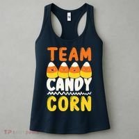 Team Candy Corn Funny Halloween Scary Lazy Costume Women's Tank Top thumb 3