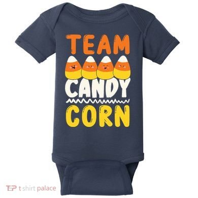 Team Candy Corn Funny Halloween Scary Lazy Costume Baby Bodysuit