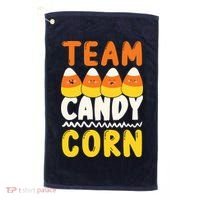 Team Candy Corn Funny Halloween Scary Lazy Costume Golf Towel thumb 0