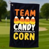 Team Candy Corn Funny Halloween Scary Lazy Costume Golf Towel thumb 1