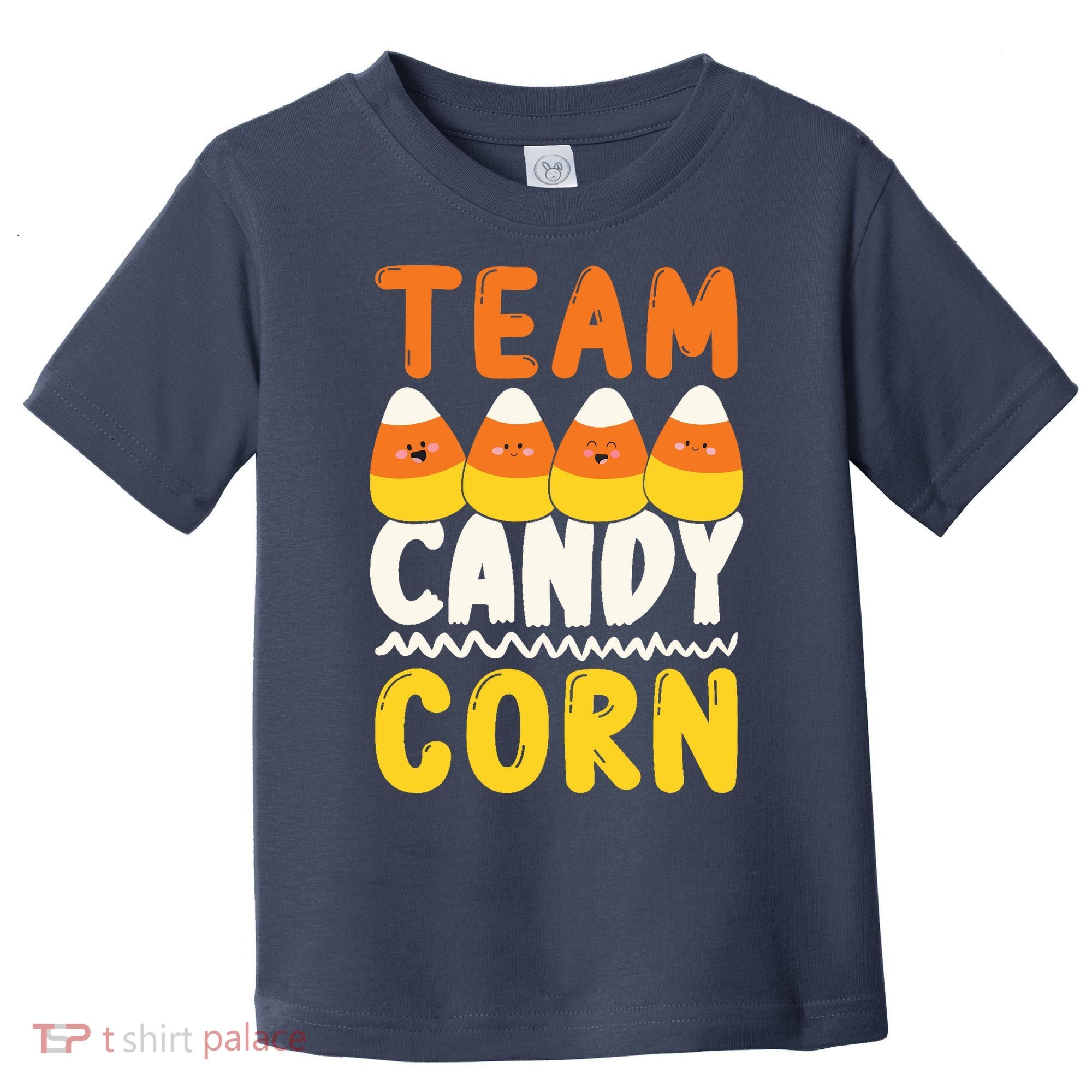 Team Candy Corn Funny Halloween Scary Lazy Costume Toddler T-Shirt
