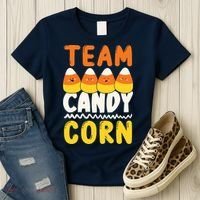 Team Candy Corn Funny Halloween Scary Lazy Costume Women's T-Shirt thumb 3
