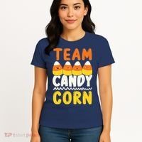 Team Candy Corn Funny Halloween Scary Lazy Costume Women's T-Shirt thumb 4