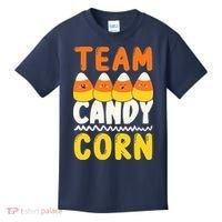 Team Candy Corn Funny Halloween Scary Lazy Costume Kids T-Shirt thumb 0