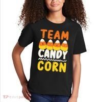 Team Candy Corn Funny Halloween Scary Lazy Costume Kids T-Shirt thumb 2
