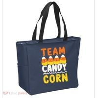 Team Candy Corn Funny Halloween Scary Lazy Costume Tote Bag thumb 2