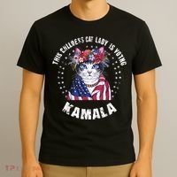 This Childless Cat Lady Ladies Is Voting Kamala 2024 Voting Kamala Election 2024 T-Shirt thumb 3