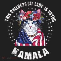 This Childless Cat Lady Ladies Is Voting Kamala 2024 Voting Kamala Election 2024 Beanie thumb 2
