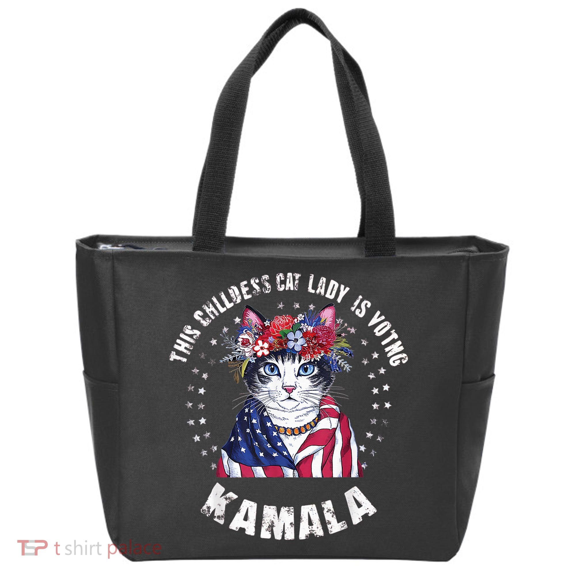 This Childless Cat Lady Ladies Is Voting Kamala 2024 Voting Kamala Election 2024 Tote Bag