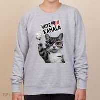 This Childless Cat Lady Is Voting Kamala 2024 Women's Sweatshirt thumb 0