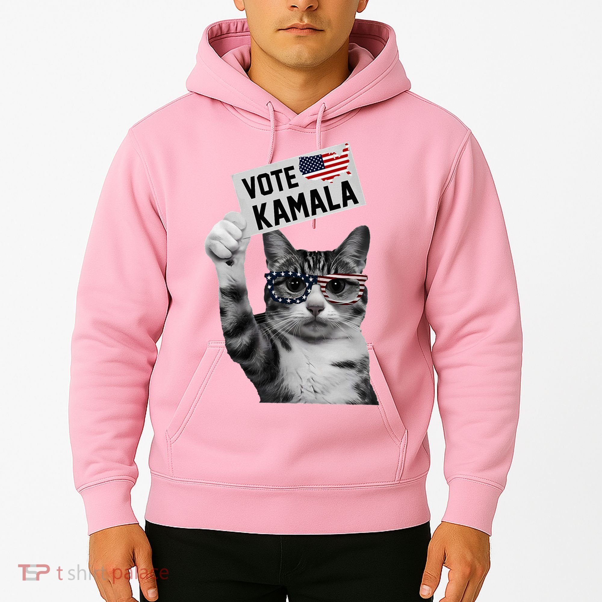 This Childless Cat Lady Is Voting Kamala 2024 Hoodie