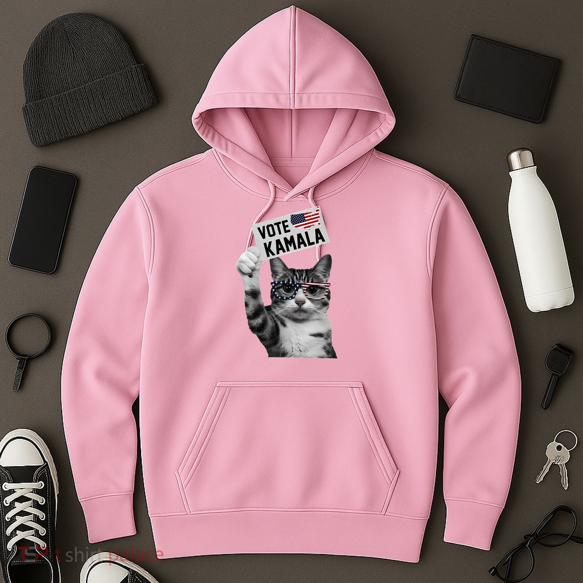 This Childless Cat Lady Is Voting Kamala 2024 Hoodie
