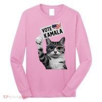 This Childless Cat Lady Is Voting Kamala 2024 Long Sleeve Shirt thumb 0
