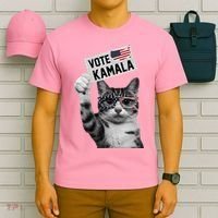 This Childless Cat Lady Is Voting Kamala 2024 T-Shirt thumb 6