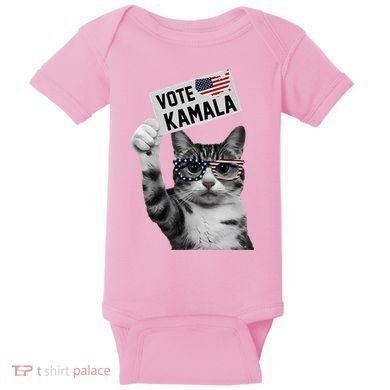This Childless Cat Lady Is Voting Kamala 2024 Baby Bodysuit