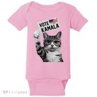 This Childless Cat Lady Is Voting Kamala 2024 Baby Bodysuit thumb 0