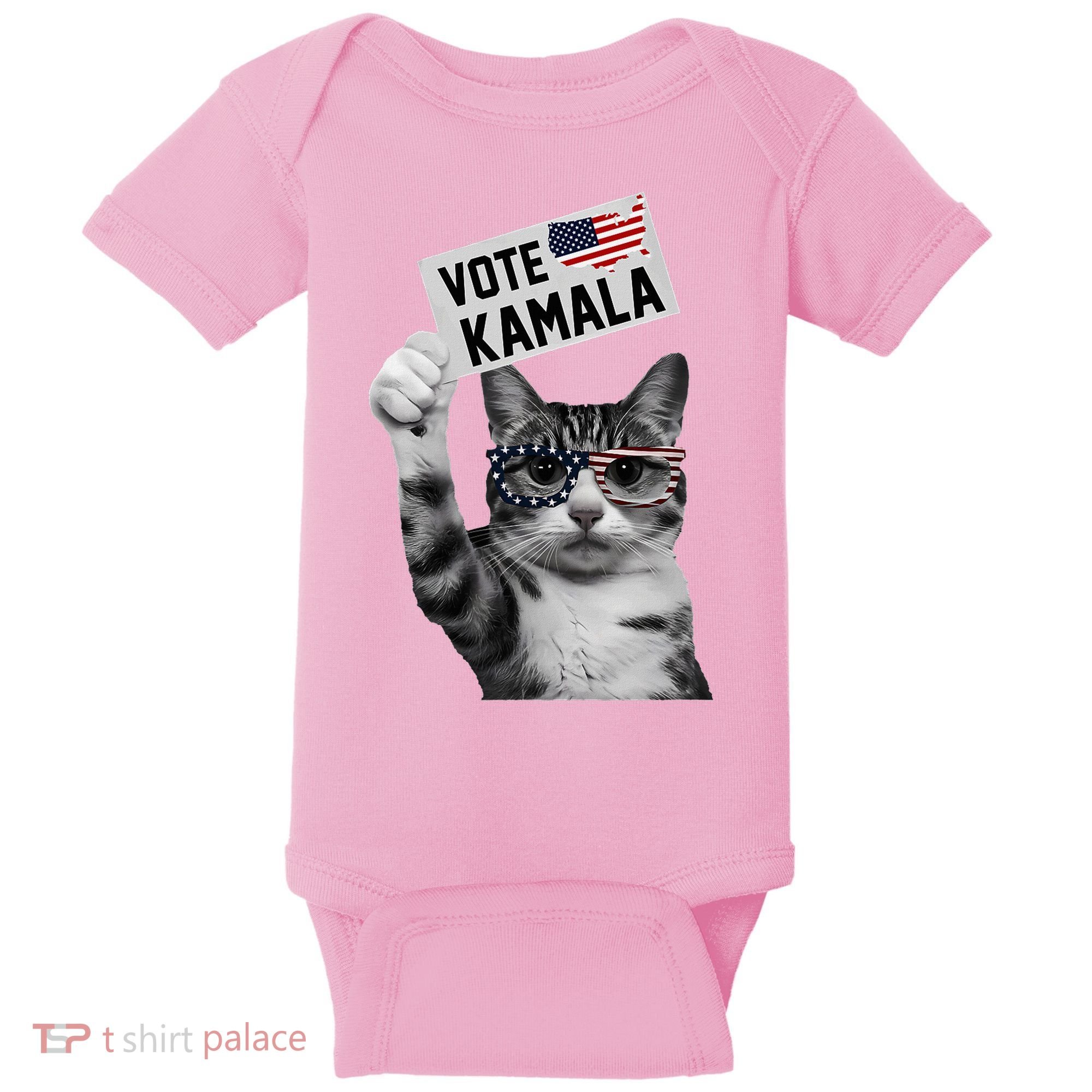 This Childless Cat Lady Is Voting Kamala 2024 Baby Bodysuit