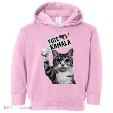 This Childless Cat Lady Is Voting Kamala 2024 Toddler Hoodie
