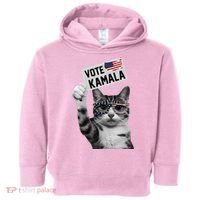 This Childless Cat Lady Is Voting Kamala 2024 Toddler Hoodie thumb 0