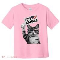 This Childless Cat Lady Is Voting Kamala 2024 Toddler T-Shirt thumb 0