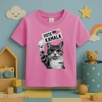 This Childless Cat Lady Is Voting Kamala 2024 Toddler T-Shirt thumb 3