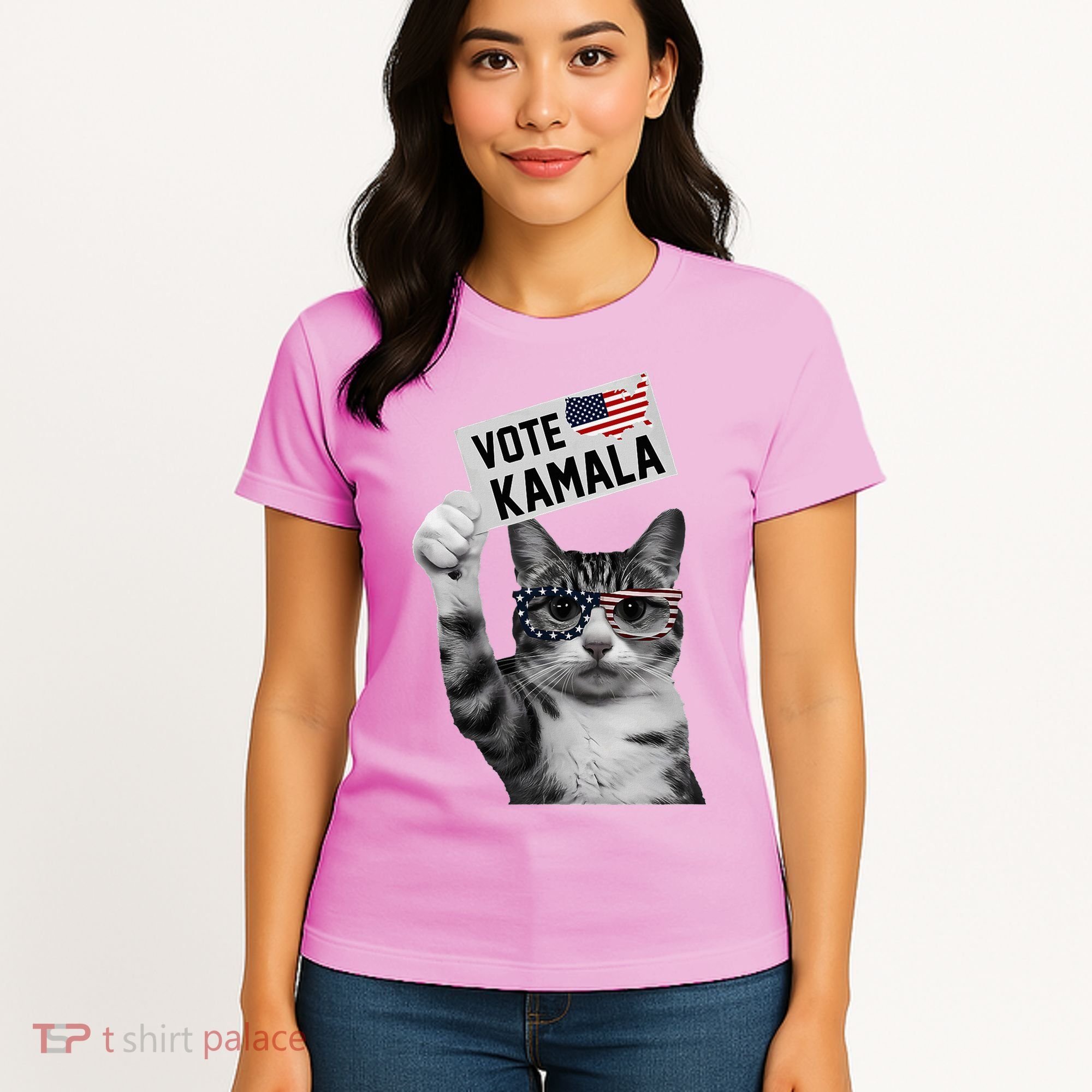 This Childless Cat Lady Is Voting Kamala 2024 Women's T-Shirt