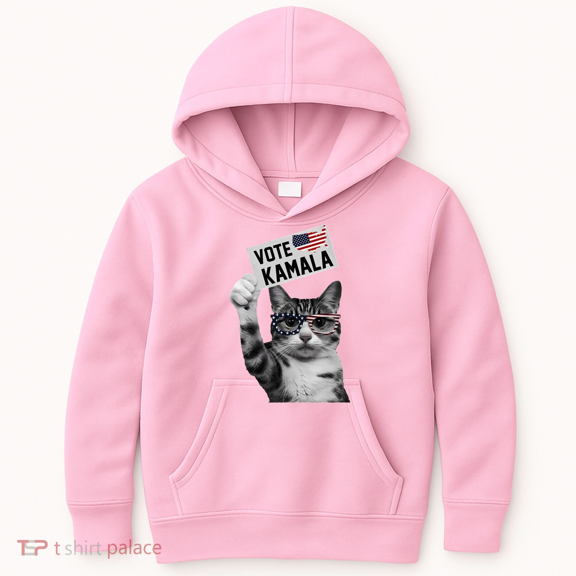 This Childless Cat Lady Is Voting Kamala 2024 Kids Hoodie