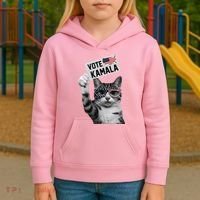 This Childless Cat Lady Is Voting Kamala 2024 Kids Hoodie thumb 3