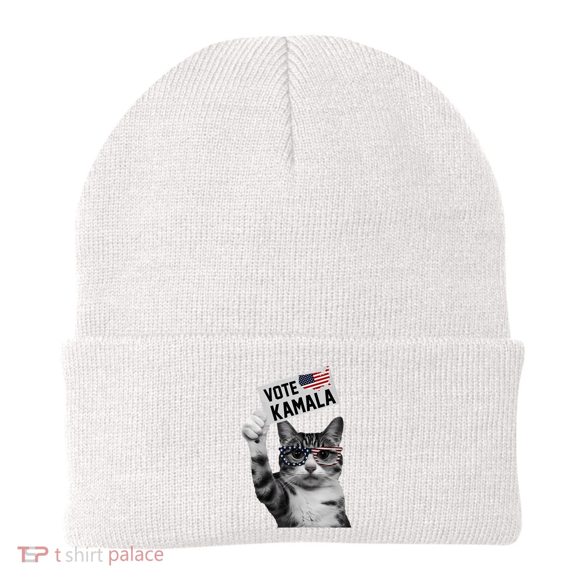 This Childless Cat Lady Is Voting Kamala 2024 Beanie