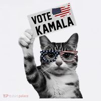 This Childless Cat Lady Is Voting Kamala 2024 Women's Long Sleeve Shirt thumb 2