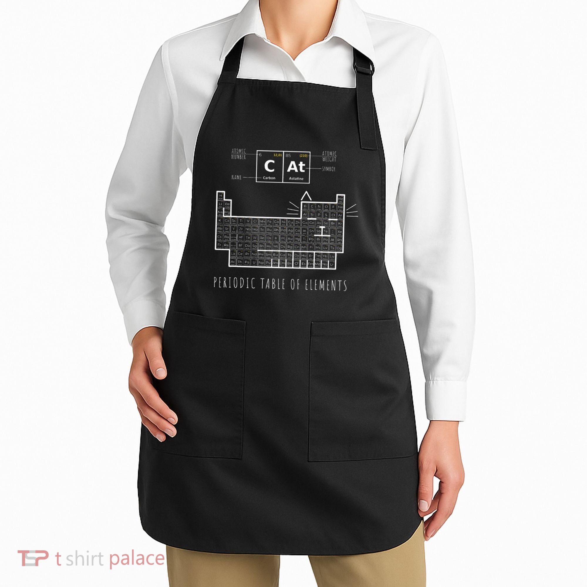 The Chemistry Cat Periodic Table Of Elements Apron