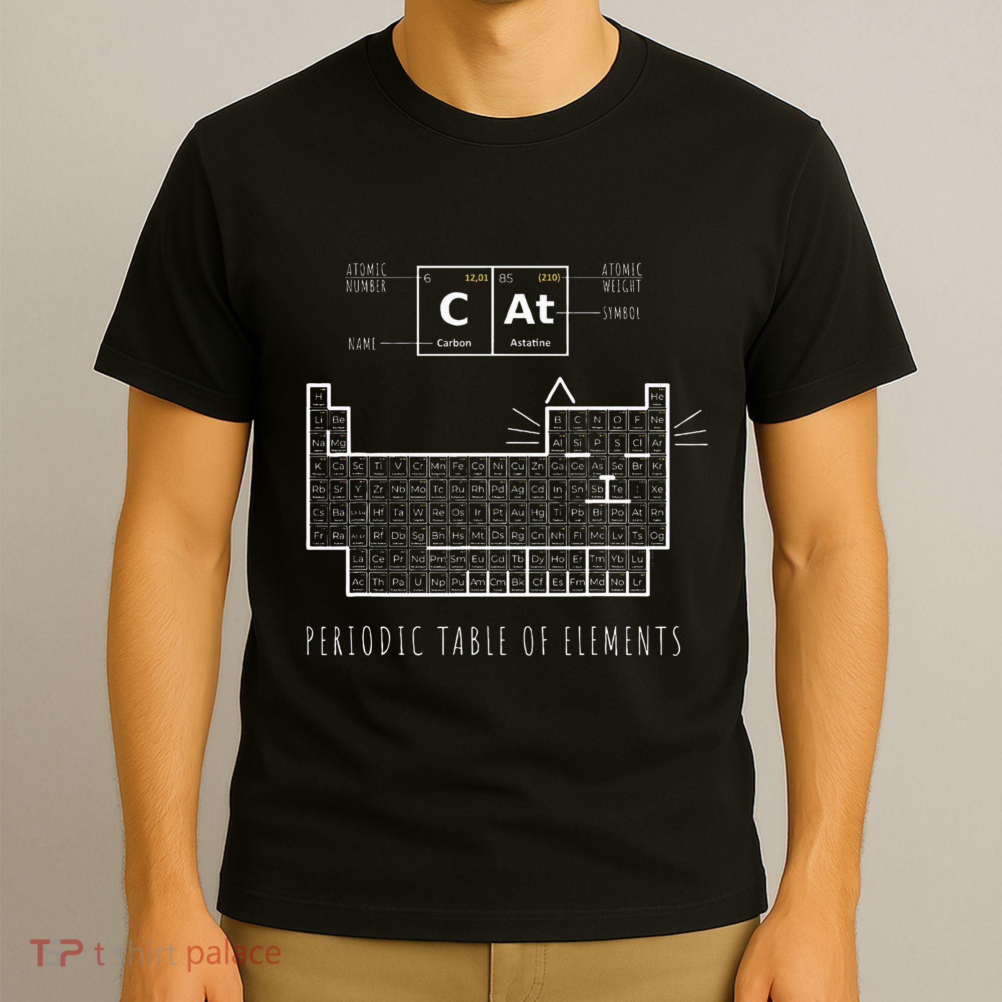 The Chemistry Cat Periodic Table Of Elements T-Shirt