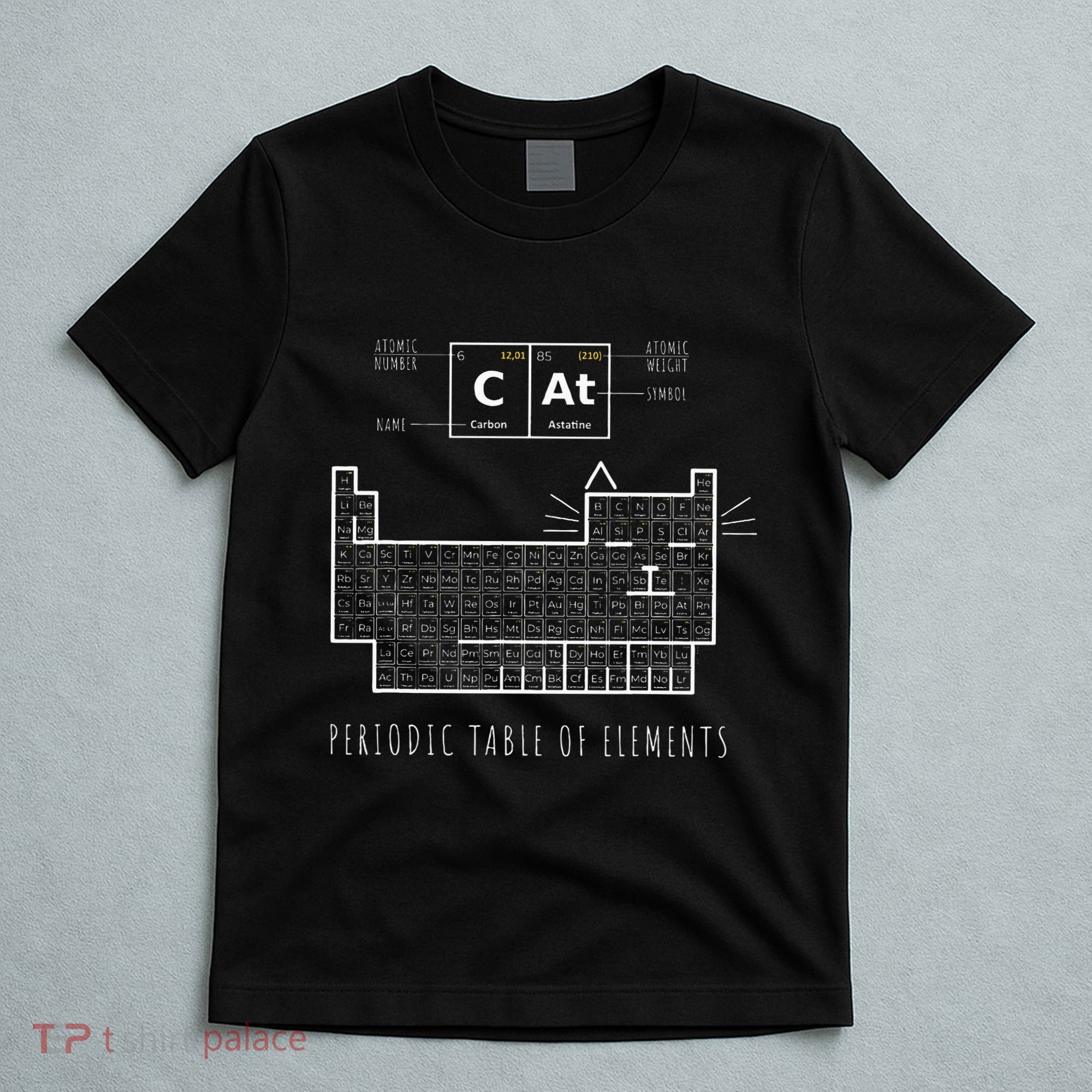The Chemistry Cat Periodic Table Of Elements T-Shirt
