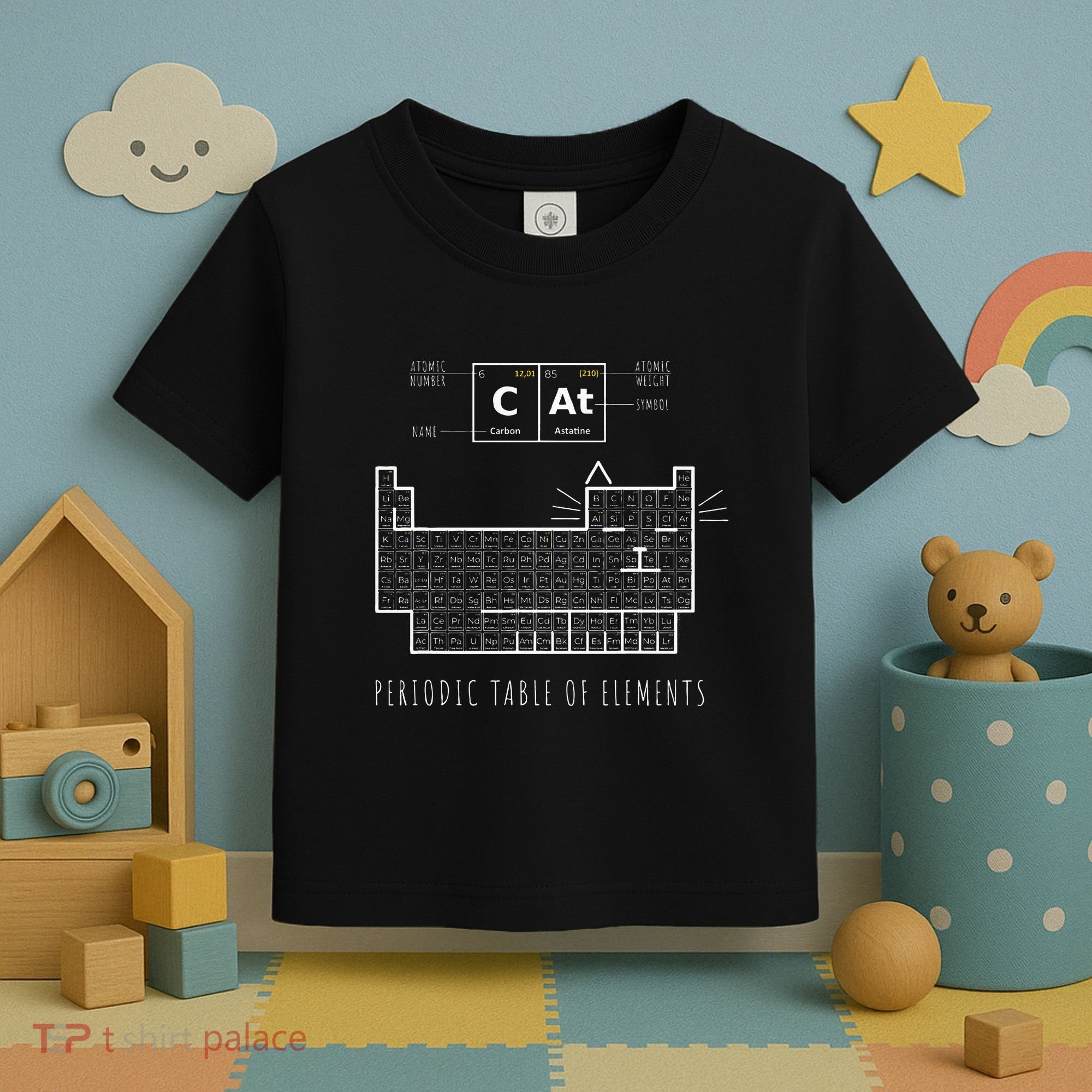 The Chemistry Cat Periodic Table Of Elements Toddler T-Shirt