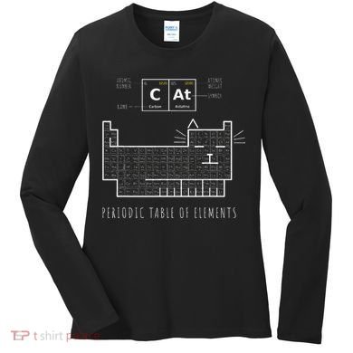 The Chemistry Cat Periodic Table Of Elements Women's Long Sleeve Shirt