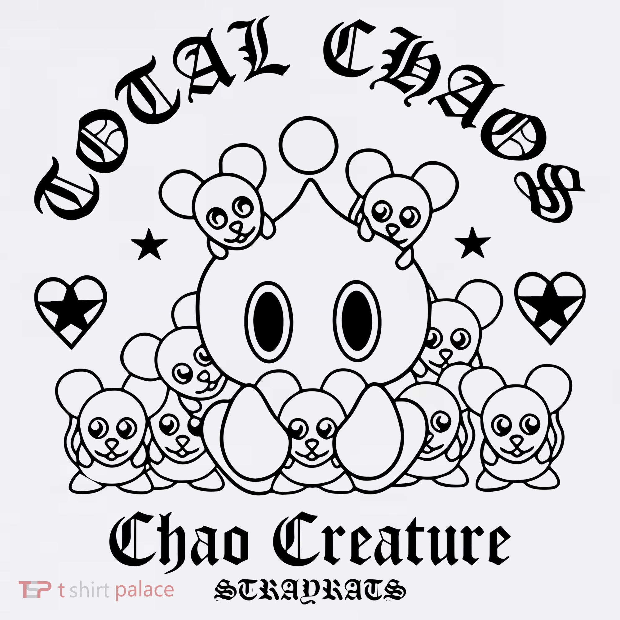 Total Chaos Chao Creature Stray Rats Cropped Pullover Crew