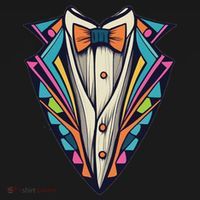 Tuxedo Costume Cute Colorful Tux. T-Shirt thumb 7