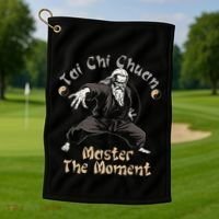 Tai Chi Chuan Master The Moment Taijiquan Tai Chi Chuan Golf Towel thumb 1