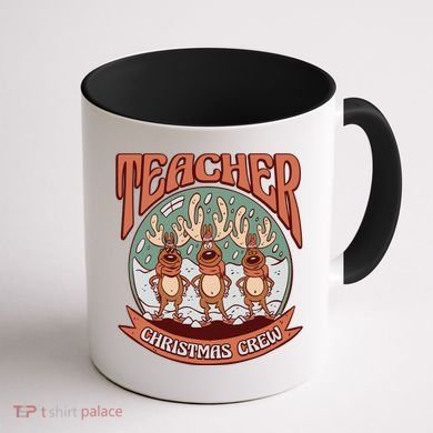 Teacher Christmas Crew Holiday Coffee Mug back
