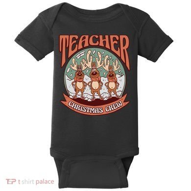 Teacher Christmas Crew Holiday Baby Bodysuit