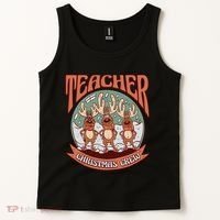 Teacher Christmas Crew Holiday Tank Top thumb 2