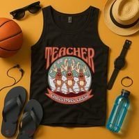 Teacher Christmas Crew Holiday Tank Top thumb 4