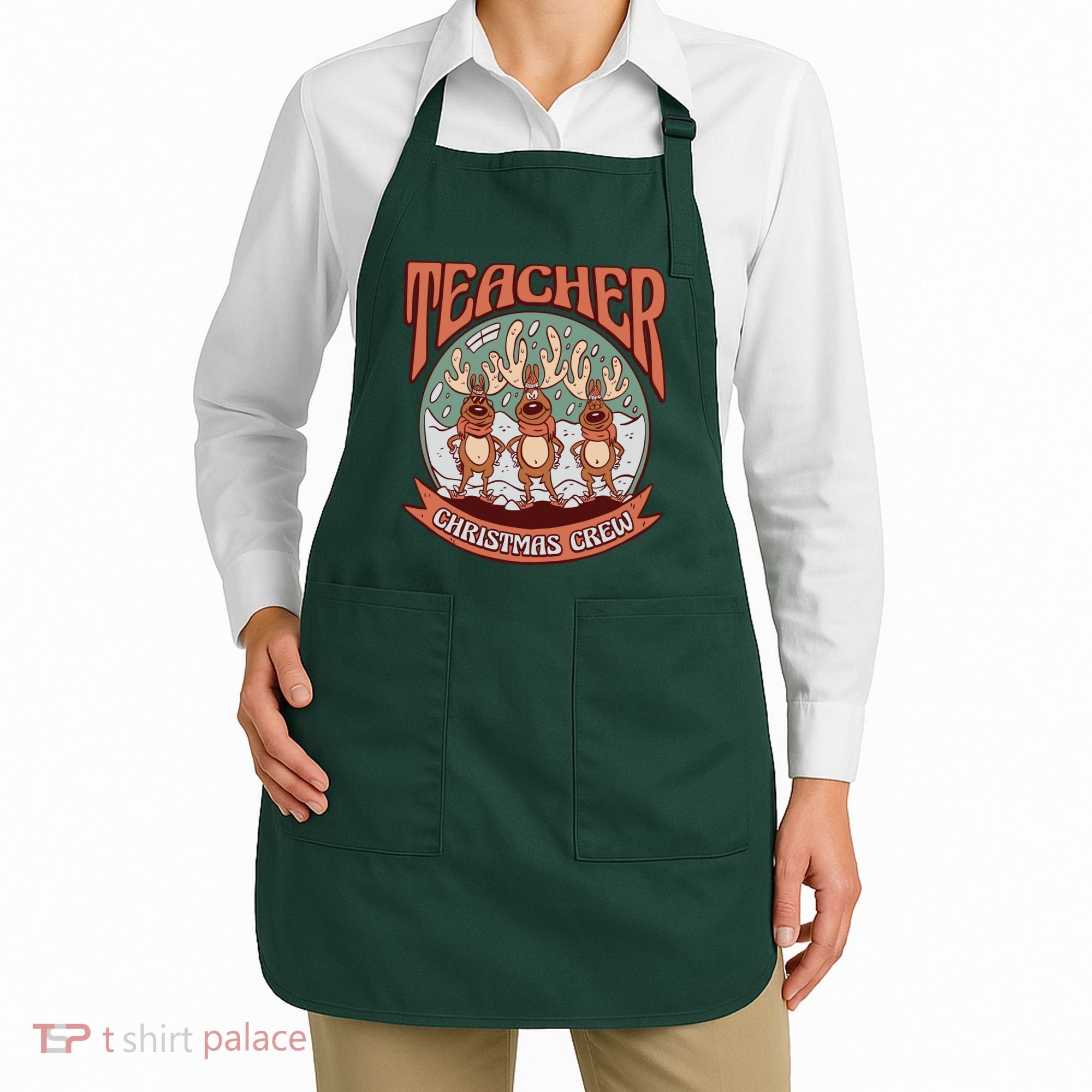 Teacher Christmas Crew Holiday Apron