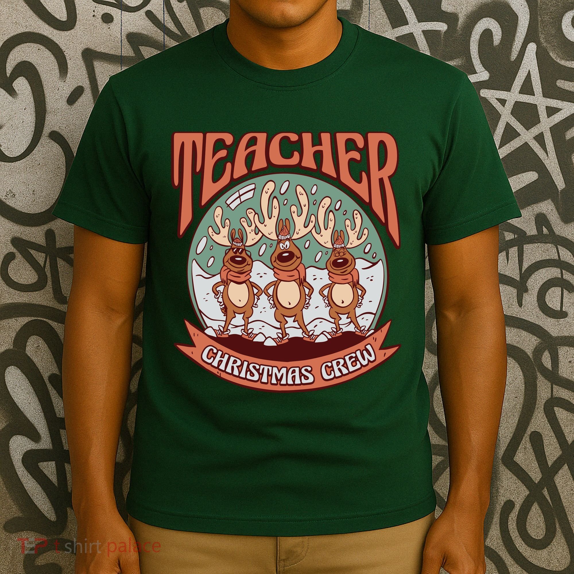 Teacher Christmas Crew Holiday T-Shirt