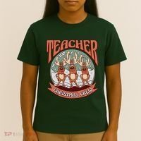 Teacher Christmas Crew Holiday T-Shirt thumb 4