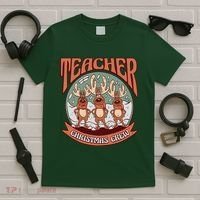 Teacher Christmas Crew Holiday T-Shirt thumb 5