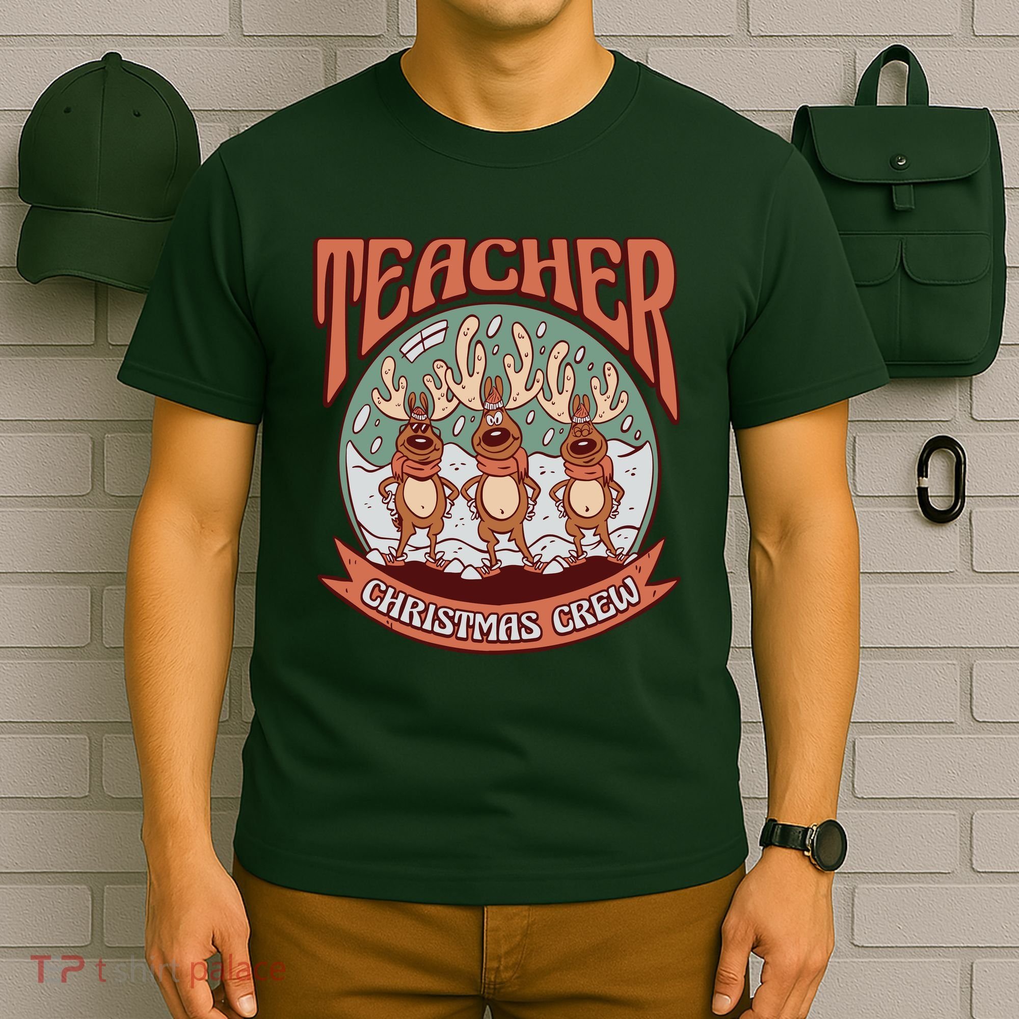 Teacher Christmas Crew Holiday T-Shirt
