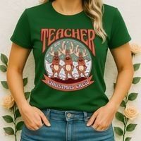 Teacher Christmas Crew Holiday Women's T-Shirt thumb 2
